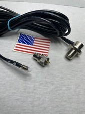 16' UHF VHF PL259 to SO239 bulkhead 90  for car radio Mobile Antenna EZ Install