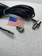 16' UHF VHF PL259 to SO239 bulkhead 90° for car radio Mobile Antenna EZ Install