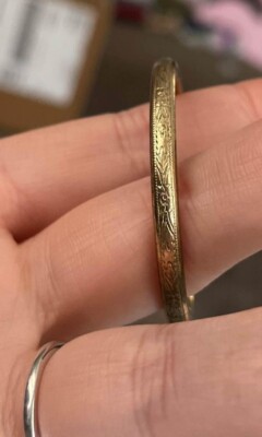 vintage gold baby bracelet 12k gold filled lestage