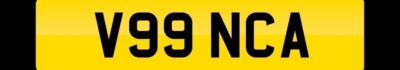VERONICA PRIVATE NUMBER PLATE RONNIE CAR REGISTRATION V99 NCA VERONICA'S RONNI