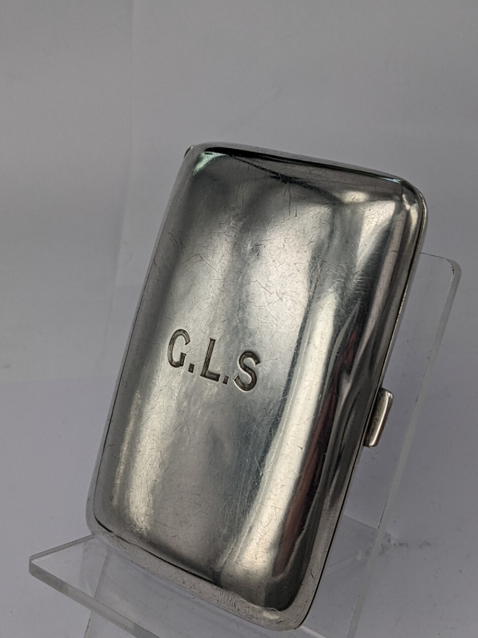 1919 Solid silver card or cigarette case initials… - image 2