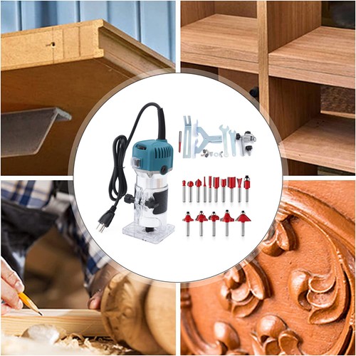 Wood Routers Electric Wood Trimmer Compact Wood Router Woodworking ...