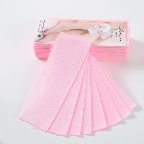 1000 x PINK Paper Strips Wax Waxing Leg Body Non Woven Professional Quality Deal - Afbeelding 1 van 1