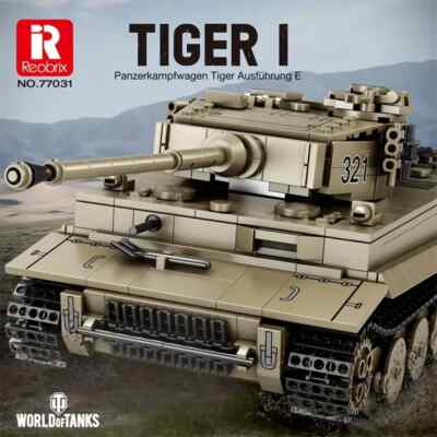 Reobrix, World of Tanks Tiger 1, Building Blocks Model Toy 1138 pcs