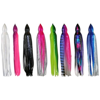 10'' to 16'' Squid Skirts, Octopus Squid Hoochie - Tuna Lures, Marlin Lures, Mahi