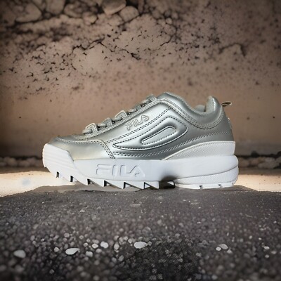 Fila Disruptor Silver Womens Shoes Size