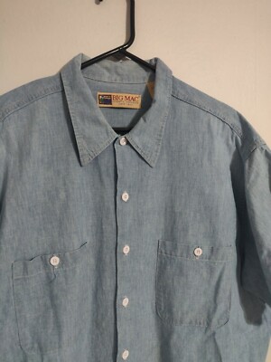 ’80s BIGMAC SHORT SLEEVE CHAMBRAY SHIRT 80s Big Mac Short Sleeve Chambray Shirt