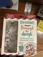 Cookie Cutter Set 6 Piece Dashing Through The Dough With Storage Bag
