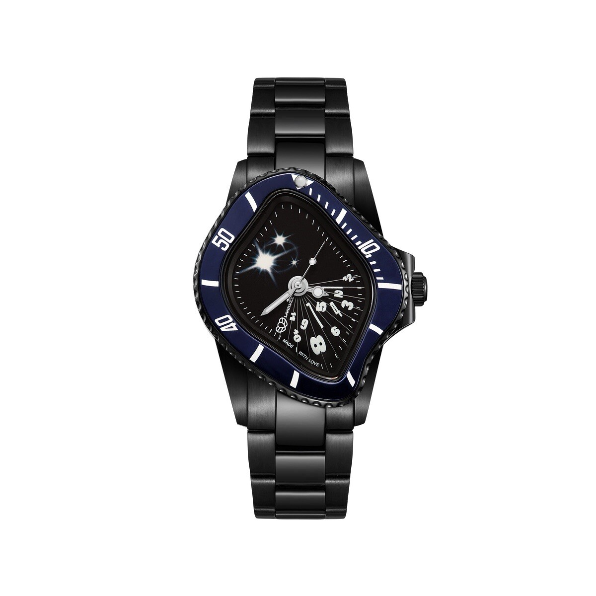 Laarvee PEA001R Watch Limited PVD BLK: Black Bezel & Black Laarvee PEA001R Watch Limited PVD BLK: Black Bezel & Black