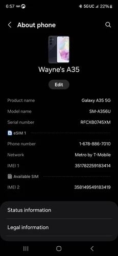 Samsung Galaxy A35 5G - 128 GB -tik Tok Installed