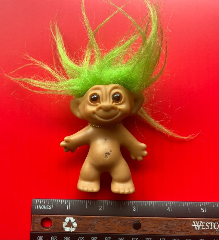 Troll Green Doll VINTAGE TOY