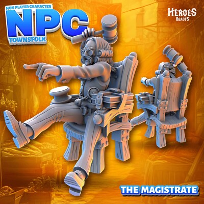 Dungeons & Dragons NPC Figur - Male Magistrate - Town Folk, Law