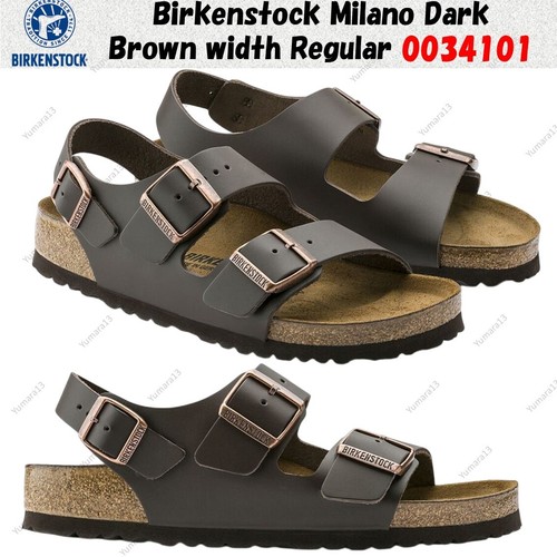 Birkenstock Milano Dunkelbraun Weite Normal 0034101 Unisex Größe