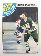 1978 Brad Maxwell 83 OPC Minnesota North Stars O-Pee-Chee Hockey Card 0071M