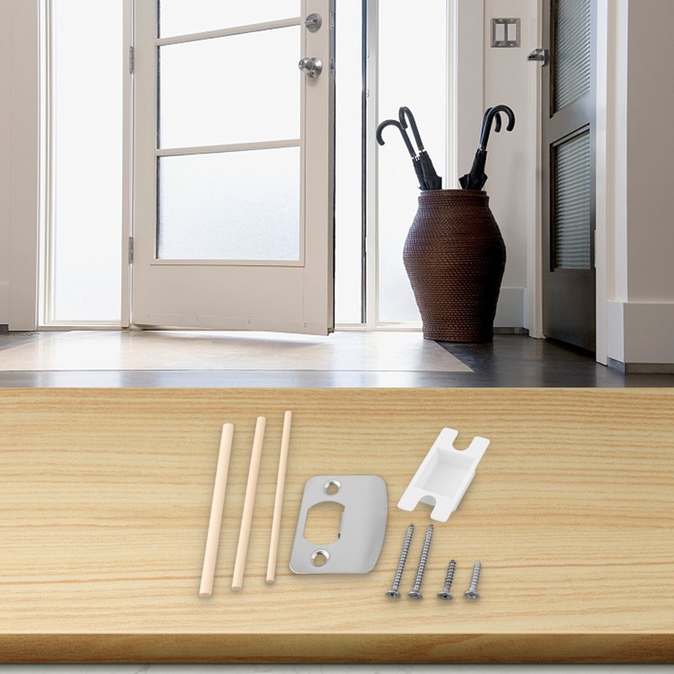 Easy to use Door Strike Plate Repair Kit Standard Size Enhanced Door