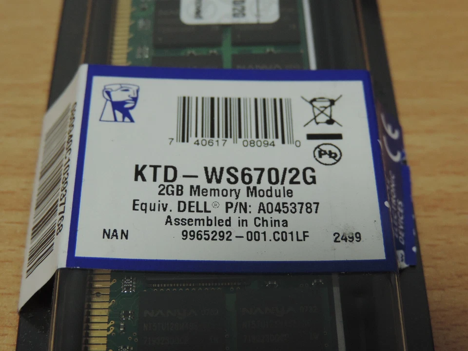 Kingston KTD-WS670/2G 2 GB DDR2 400 MHz DIMM Memory Module SK022 CC 17 - Image 4 of 4