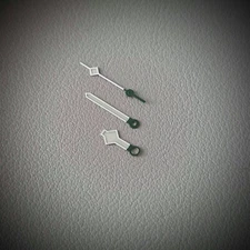 HANDS SET T STYLE ARMY GREEN CENTER C3 / SEIKO MOD SKX SKX007 NH35 NH36 NH34