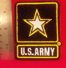 U.S. ARMY STAR PATCH IRON ON NEW OLD STOCK NOS NEW USA A 3.5 X 2.75