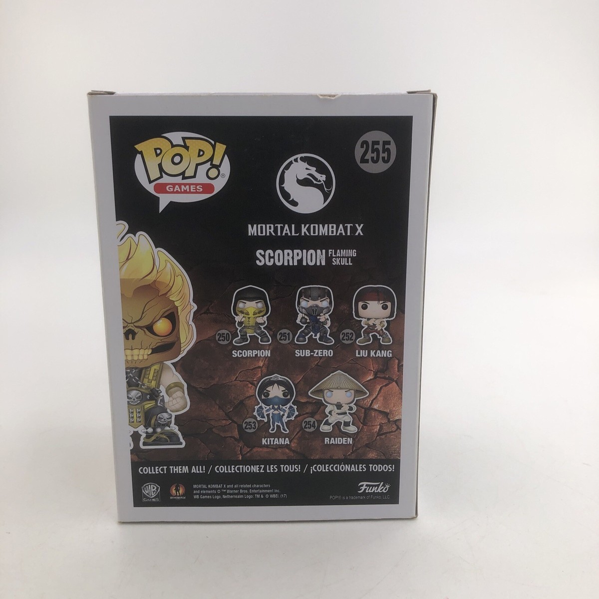 Funko Pop Games #255 Mortal Kombat Scorpion Flaming Skull Hot
