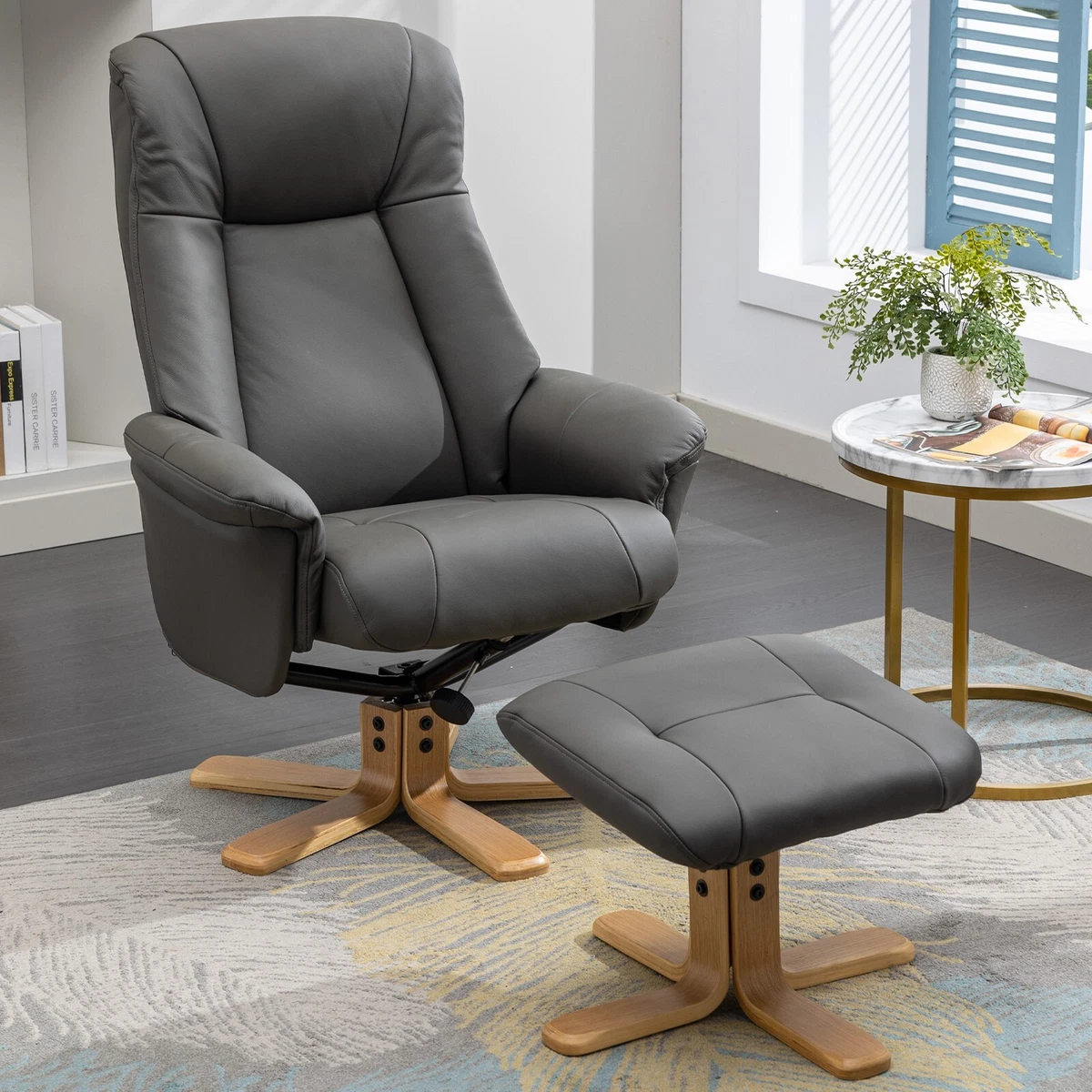 Genuine leather swivel recliner chairs new arrivals