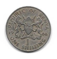1966 Kenya 1 shilling.  (96)
