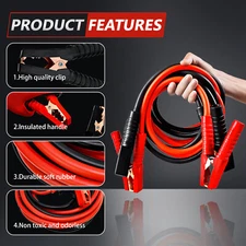Auto Jumper Cables 0/1/2 Gauge 3000A 20Ft Automotive Booster Cables for Car Van