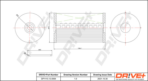 Dr!Ve+ DP1110.13.0064 Kraftstofffilter FÜR Audi Seat Skoda Vw-image