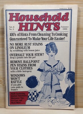Household Hints Vol. 6 No.2 Summer 1989 100's of Hints from Cleaning to Cooking