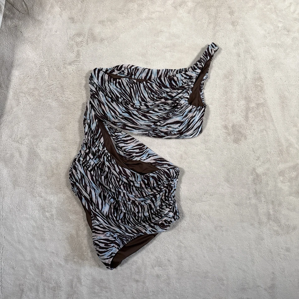 Diane Von Furstenberg One Piece Swimsuit Women’s Size Large Animal Print - Image 2 of 4