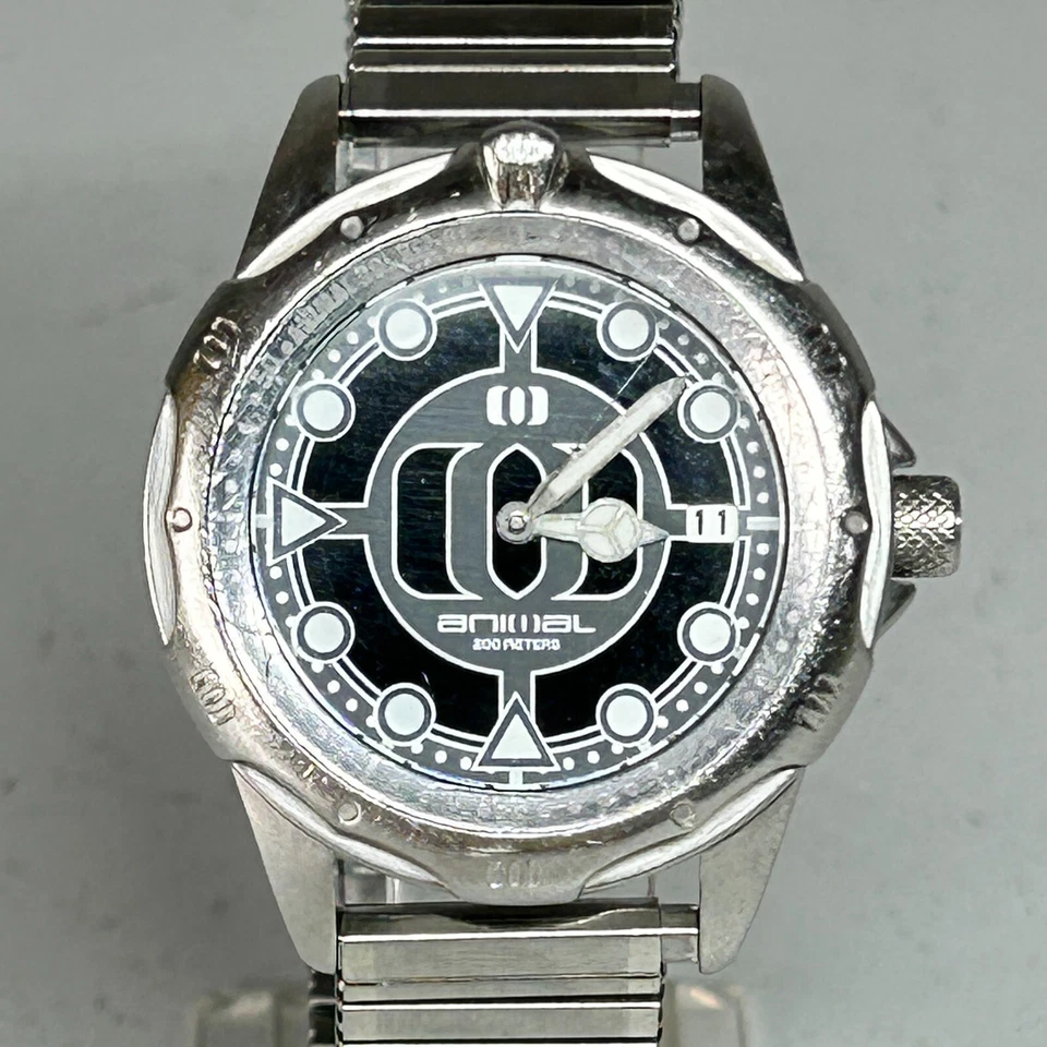 Vintage Animal Double-0-One Watch Elasticated Bracelet Quartz WORKING — 第 2/4 张图片