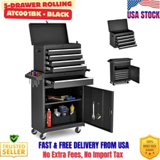 Tool Chest,5-Drawer Rolling Tool Storage Cabinet with Enhanced Packaging, Detach