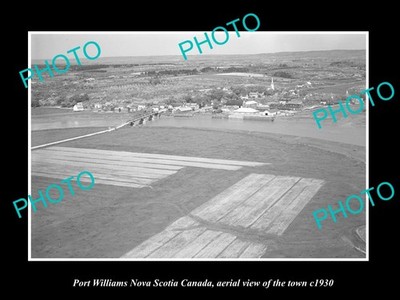 Port Williams Nova Scotia Canada Aerial View c1930 1 Old Large Historic Photo
