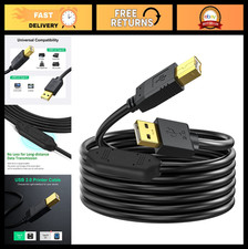 50FT USB 2.0 Printer Cable Type A to B Cord for Scanner, DAC, MIDI Keyboard - Un