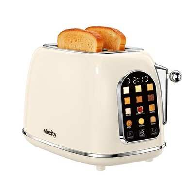 Mecity Toaster 2 Slice, Touch Screen Wide Slot Retro Toaster For Breads Bagel...