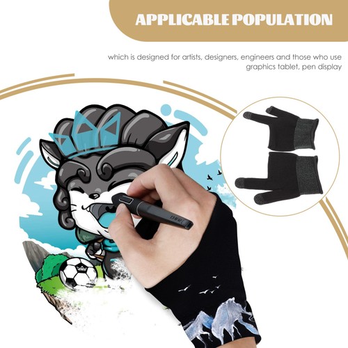 1pc Two Finger Painting Glove Artist's Drawing Gloves Two-Finger Artist Glove - Zdjęcie 7 z 12