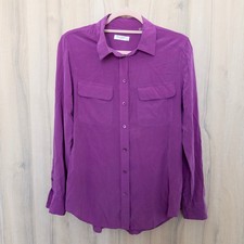 Equipment Femme Silk Shirt Size S Pink Button Down Blouse Office Chic Quiet Luxe