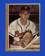 1962 Topps Set-Break #100 Warren Spahn LOW GRADE *GMCARDS*