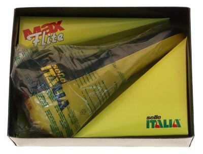 Selle Italia Max Flite Saddle Vanadium Rails Black & Yellow