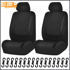 Universal Car Seat Covers Breathable Washable Front Seat Protectors Black