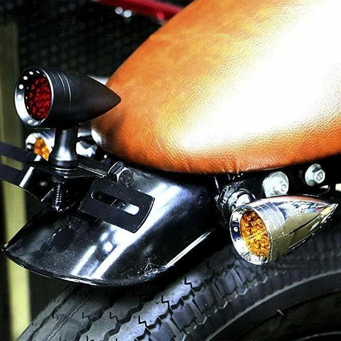 4x Luces ámbar señales de giro de motocicleta para Harley Sportster 1200 883 personalizadas 72 Foto 3 de 4