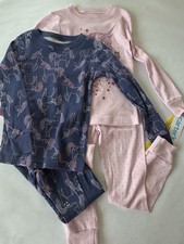 Carter  s Girl Size 4 Unicorn 4 Piece Pajama Set Pinks And Purples NWT
