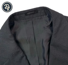 Mens 40 L Jil Sander " Tailor Made " Solid Charcoal Grey Wool Blazer Made Italy