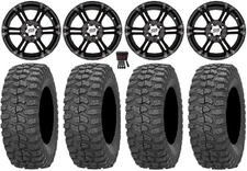 ITP SS212 14" Wheels Black 28" Rock-A-Billy Tires Textron Wildcat XX