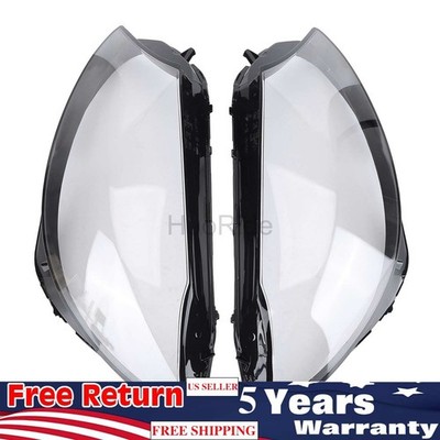 Headlight Lens Covers for 2015-2018 Mercedes-Benz C-Class W205 Left Right Set