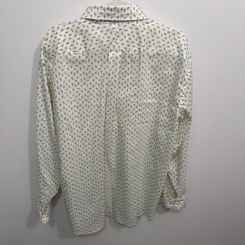 LANDS END Coolmax Mens XL Button Up Shirt Traditional All Over Pineapple Design - Picture 7 of 11