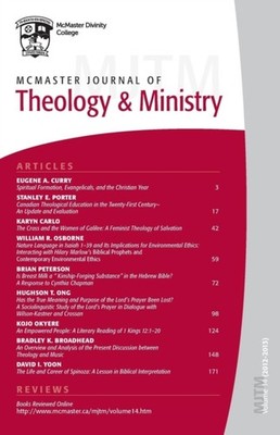 Dow - McMaster Journal of Theology and Ministry  Volume 14 20132014 - - X555z