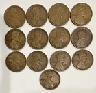 1916 s lincoln cents Lot of 13 Fine