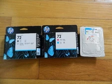 GENUINE SET 3 HP 72 PRINTHEADS DESIGNJET T610 T1100 C9380A C9383A C9384A NEW