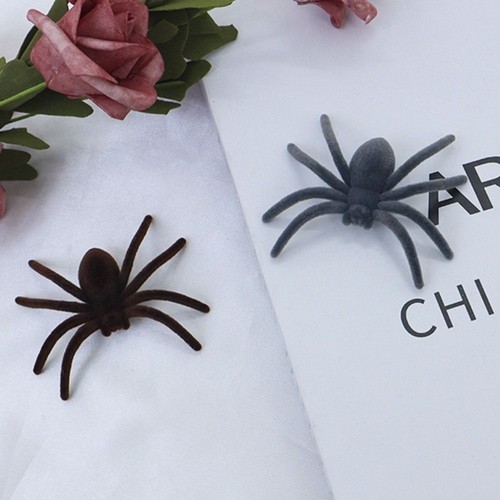 10PCS Realistic Halloween Plush Spider Mini Artificial Spider Carnivals - Picture 4 of 18