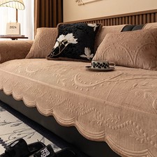 Universal Thicken Plush Non-Slip Sofa Towel Irregular Edge Sofa Cushion Cover